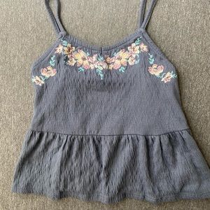 Blue Floral tank top